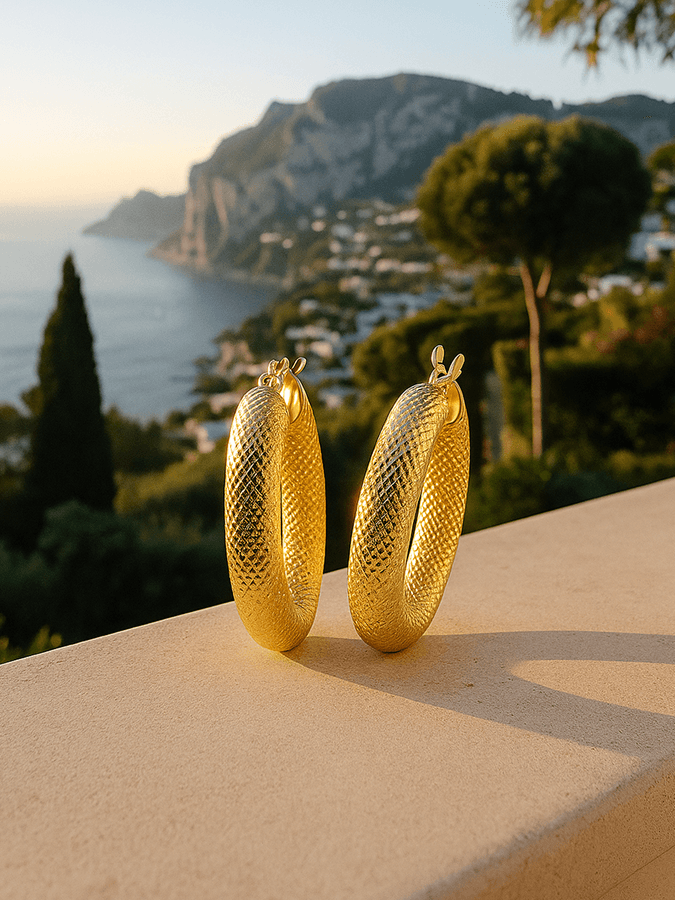Gold Orbit Earring